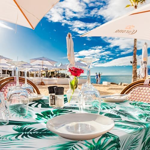 Outdoor Tablecloth with Umbrella Hole Umbrella Tablecloth Patio Tablecloths with Zipper for Courtyards, Terraces, and Beaches 60 x 84 in - Image 3