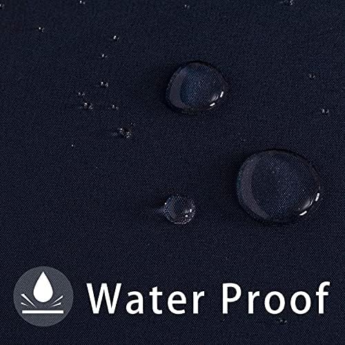 LUSHVIDA Round Outdoor Tablecloth with Umbrella Hole 70 Inch Navy - Image 4