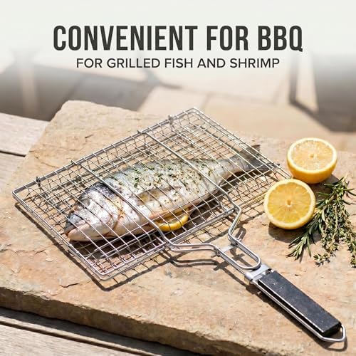 Fish Grilling Basket, Stainless Steel Fish Grill Basket, For Outdoor Grill - Image 5