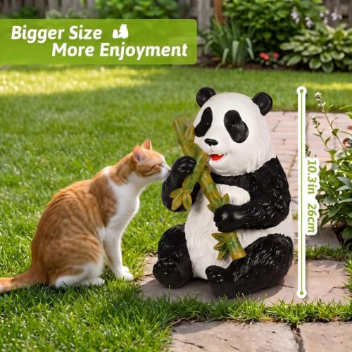 10.3 Inch Large Solar Garden Panda Statue - Image 2