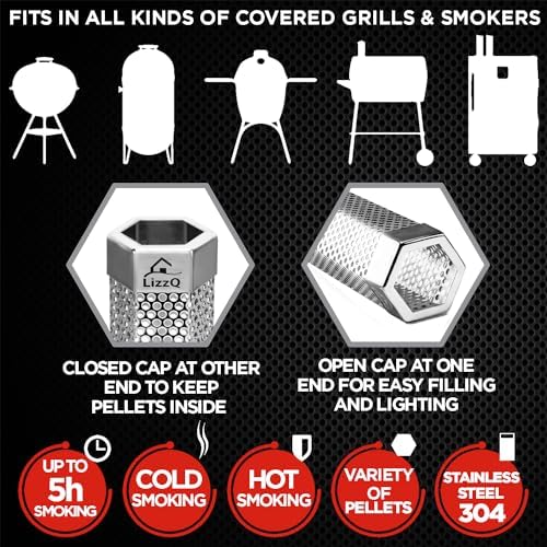 LIZZQ Premium Pellet Smoker Tube 12 inches - 5 Hours of Billowing Smoke - Image 4