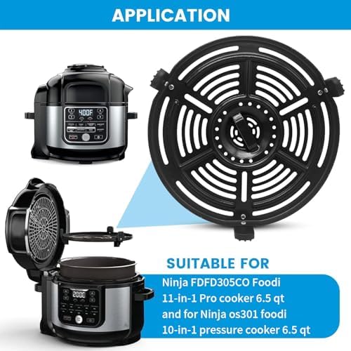 Air Fryer Grill Pan Grill Plate Crisper Plate Accessories Tray Rack for Ninja OP302 OP305 FD305 FD305 Air Fryer,Air fryer Replacement Parts for Ninja FD302 6.5 Qt FD101 5 Qt FD401 8 Qt - Image 3