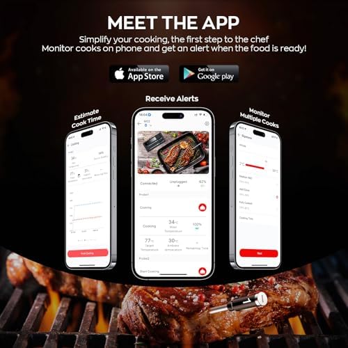 Meat Thermometer Digital, Instant Read Meat Thermometer for Grill and Cooking, Waterproof Food Thermometer for Kitchen and Outside, BBQ, Turkey, Candy, Liquids, Beef - Image 7