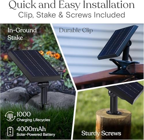 Brightech Ambience Pro Solar Powered Outdoor String Lights - 27 Ft Commercial Grade Waterproof Patio Lights with Edison Globes, Shatterproof LED String Lights for Patio - 12 Bulbs, 1W, Soft White - Image 4