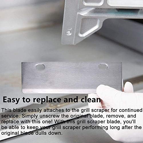 LRui Stainless Steel Grill Scraper 6" Replacement Blade Pack of 4 Heavy Duty Outdoor BBQ Grill Cleaning Tools & Accessories - Image 3