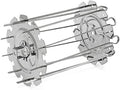 Stainless Steel BBQ Grill Cage Vegetable Meat Skewer Kebab Maker for Rotisserie Oven Roaster by MiguCo