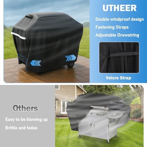 Utheer 65 in Grill Cover for Large 4-6 Burner Grills, 600D Waterproof - Image 6