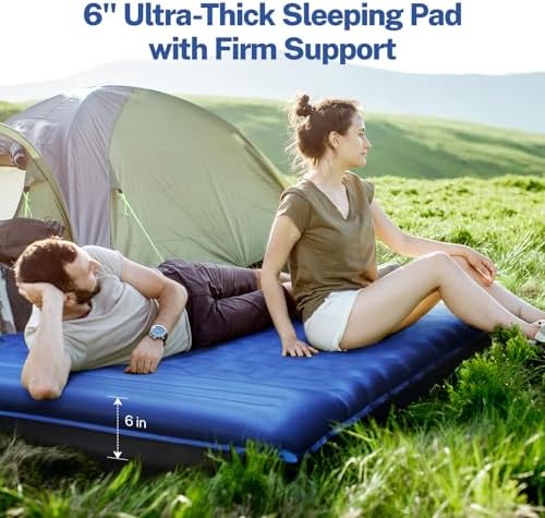 OGERY Double Sleeping Pad for Camping, 6" Extra-Thick Reinforced - Image 3