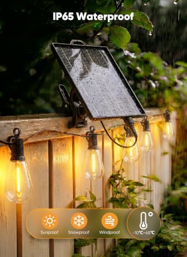 Minetom 100FT Solar String Lights Outdoor Waterproof, S14 Patio Lights - Image 6