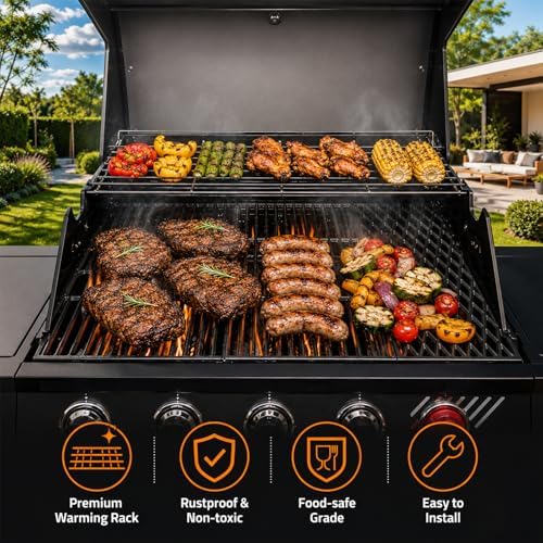 Elevated Warming/Cooling Rack for Dyna-Glo 4 Burner DGH450CRP Gas Grill - Image 6