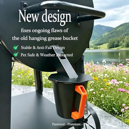 Upgraded Grease Bucket with Lid, Pellet Smoker Grill Drip Bucket - Image 4