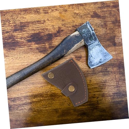 Portable Hatchet Cover PU Sleeve for Axes and Hatchets Brown - Image 7