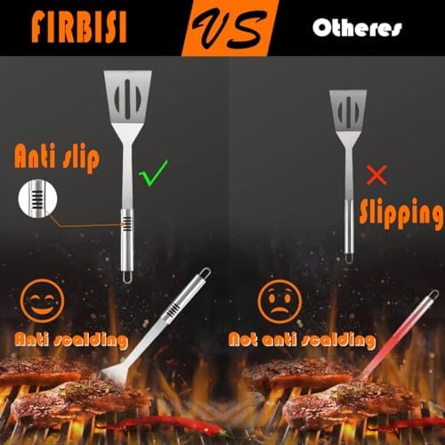 BBQ Grilling Tools Set,Stainless Steel Grilling Accessories Kit for Men Gift,13pc BBQ Grill Utensils Gift Kit with Portable Carry Bag BBQ Tools Grill Tools Set for Backyard Outdoor Grill Cooking - Image 2