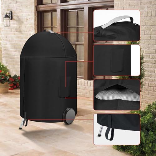 22 Inch Charcoal Kettle Grill Cover, 7150 Cover for Weber Round Grill - Image 5