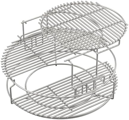 3 Tier 5 Piece Expander Rack Kit for Big Green Egg XL Replacement Grill Racks with Removable Cooking System Stainless Steel Big Green Egg Accessories by MOASKER