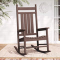SERWALL Rocking Chair Outdoor, Comfortable Rocker for Adults, Brown by SERWALL