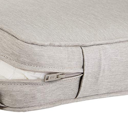 Classic Accessories Montlake FadeSafe Water-Resistant Patio Lounge Back Cushion Cover, 21 x 15 x 4 Inch, Heather Grey, Patio Furniture Cushion Covers - Image 4
