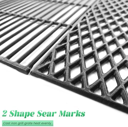 Cast Iron Cooking Grates for Pit Boss 1000 Series Austin XL Rancher Grill Grid for Traeger Pro 34 Series Wood Pellet Smoker Replacement Parts BBQ Grilling Rack - Image 3