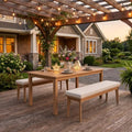 FansaFurn 3-Piece Acacia Patio Table and Chairs Set for All-Weather by FansaFurn