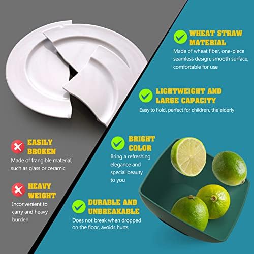 Teivio 48-piece Plates and Bowls Sets, Square Kitchen Dishes Set for 12 - Image 3