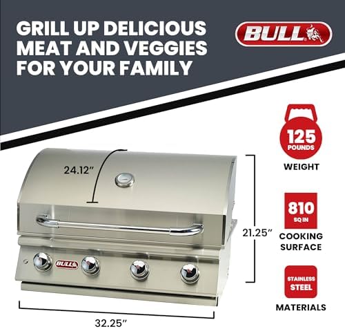 Bull Outdoor Products Lonestar 60,000 BTU Drop-In Grill Head – Stainless Steel, Liquid Propane - Image 5