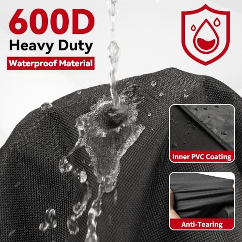 iCOVER 600D Grill Covers, 65 inch BBQ Cover, Heavy Duty Waterproof Canvas, UV Resistant & No Fading, for Weber Char Broil Holland Jenn Air Brinkmann and Dyna-Glo - Image 2