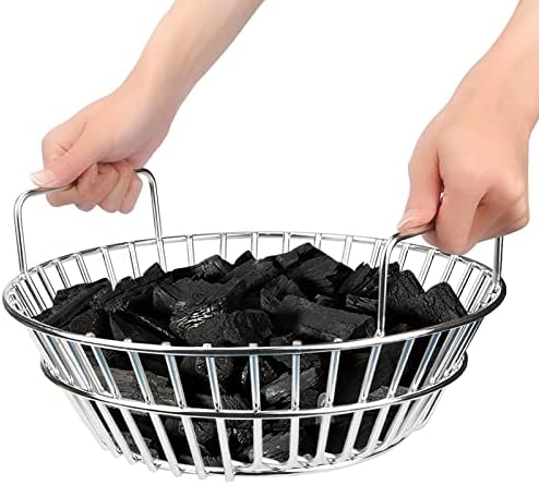 Charcoal Basket, Grill Ash Basket for Big Green Egg Large, 14 Inches Stainless Steel Ash Basket by CANDANA