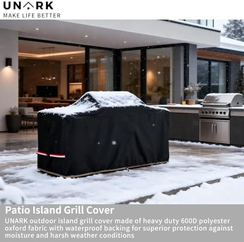 86 Inch Extra Large Grill Cover Kitchen Island Cover Large Island Grill Cover for Outdoor Grill Outdoor Kitchen Cover Heavy Duty Waterproof 86" L x 42" W x 48" H, Black - Image 3
