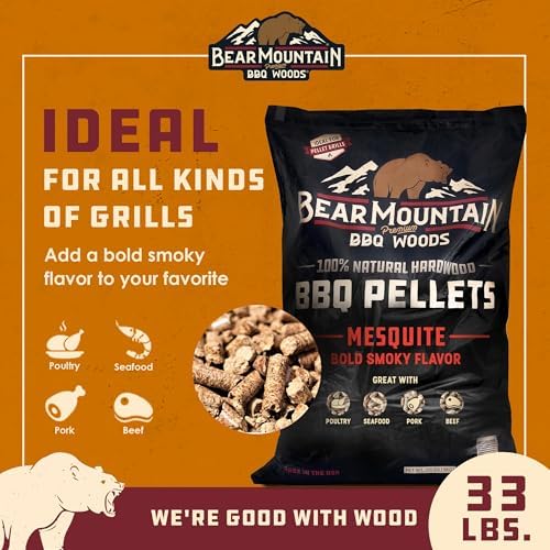 Bear Mountain Mesquite Wood Pellets for Smoker, Grill, & BBQ, 40lb Bag - Image 3