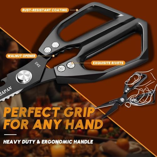 Huusk Kitchen Scissors All Purpose, Heavy Duty Kitchen Shears Set - Image 4