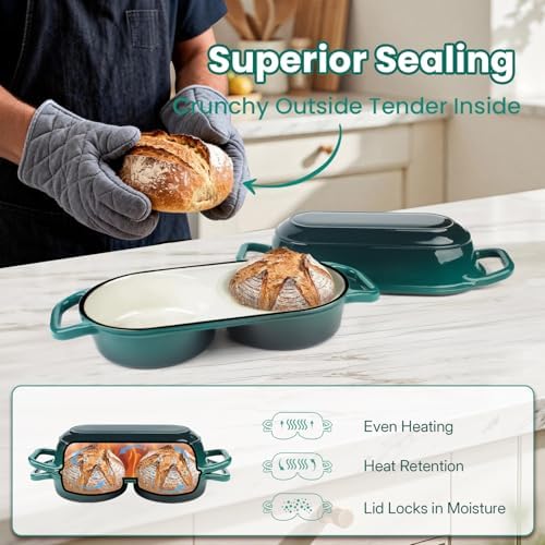 YONILL Mini Double Dutch Oven with Lid for Sourdough Bread Baking - Image 5