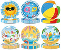60 Pcs Beach Pool Party Paper Plate 7" Heavy Duty for Summer by Greencian