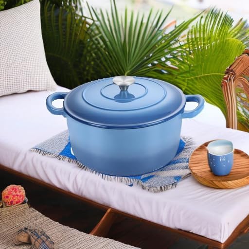 TeamFar 6QT Dutch Oven with Lid, Enameled Nonstick Cast Iron Dutch Oven - Image 5