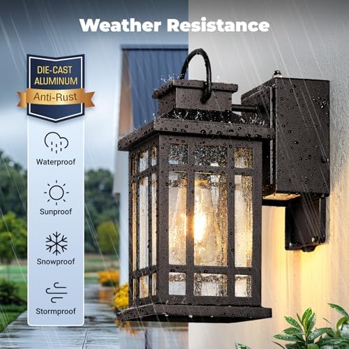 Dusk to Dawn Outdoor Lighting with GFCI Outlet, Oil Rubbed Bronze - Image 4