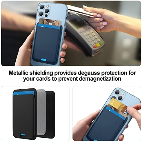 iLodn Magnetic Wallet Compatible with MagSafe for iPhone 17 16 15 14 13 12 Pro Max Air Plus Model, Mag 3 Safe Card Holder Stick on Accessories for Cell Phone & Case, Light Blue - Image 6