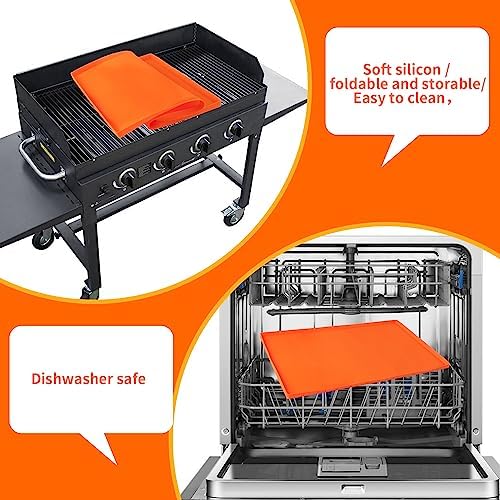 Silicone Protective Cover for 28" Blackstone Griddle,Heavy Duty Food Grade Silicone Grill Mat, Protect Griddle from Rodents, Insects, Debris, and Rust,All Season Cooking Protective Cover - Image 4