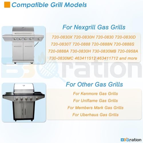 17" Grill Grates for Nexgrill 4-Burner 720-0830H 720-0783E Nexgrill Replacement Parts 5 Burner 720-0888N 720-0888 720-0697, Cooking Grate Grill Parts for Kenmore, Uniflame and More - Image 2
