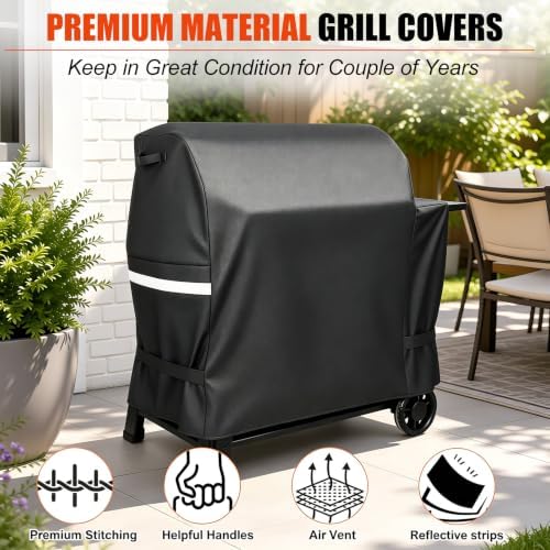 QuliMetal Grill Cover for Weber Searwood XL 600 Pellet Smoker Grill - Image 5