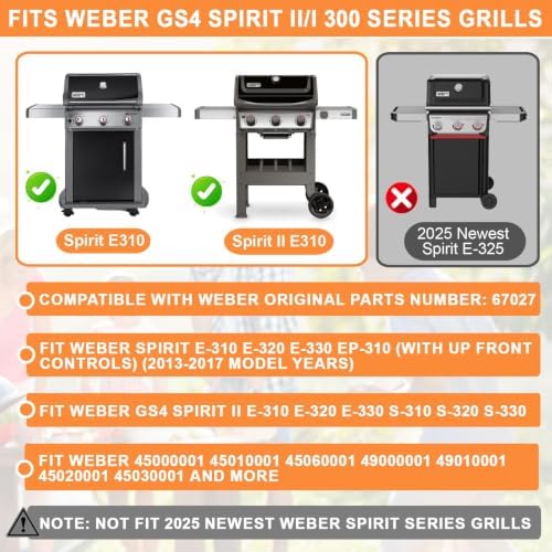 67027 Raised Warming Rack for Weber GS4 Spirit II/I 300 SER Parts E310 E320 - Image 2