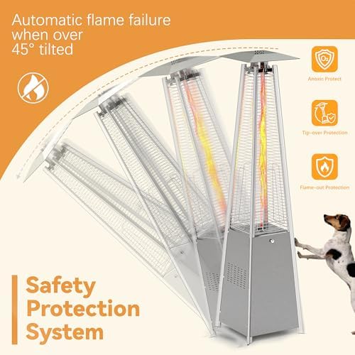 FOOWIN Patio Heater 48,000 BTU Outdoor Propane Heater with Wheels - Image 7