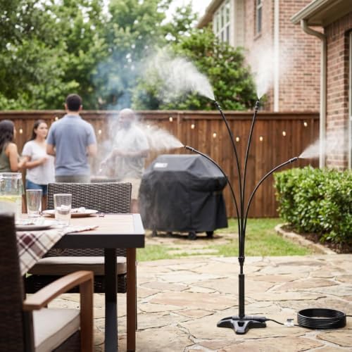 Garvee Outdoor Standing Mister with 4 Adjustable Mist Heads, Freestanding - Image 5
