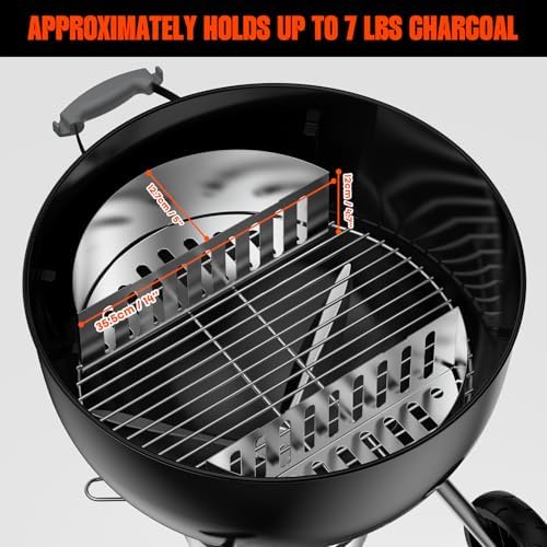 onlyfire 2Pcs Upgraded Heavy Duty Stainless Steel Charcoal Basket - Image 2