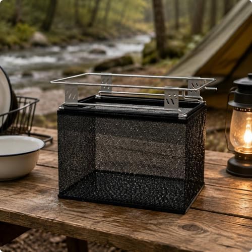 Outdoor Mesh Basket Foldable Stainless Steel Mesh Insert Pull Out Structure for Efficient Storage Suitable for Outdoor Cooking Travel Picnic - Image 7