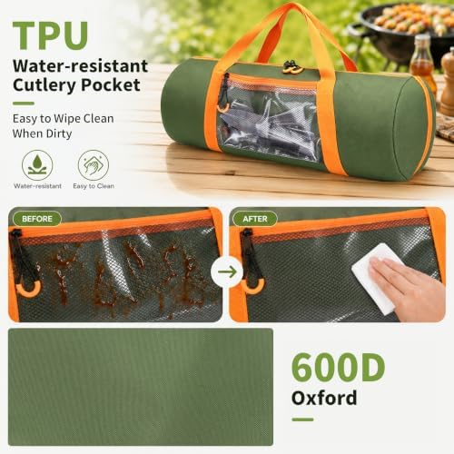 22'' Grill Tool Storage Bag with Inner Divider, BBQ Tool Storage - Image 4