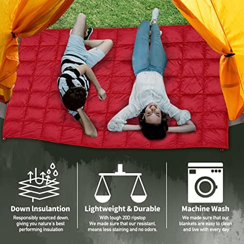 Outdoor Puffy Camping Blanket, Large Outdoor Blanket Waterproof, 55*79'' - Image 5