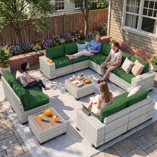 Outdoor Patio Furniture Set PE Wicker Rattan Outdoor Sectional Sofa - Image 6