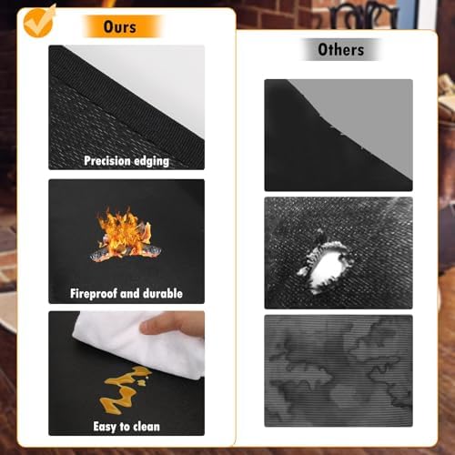 32 x 60 in Fireproof Hearth Mat for Fireplace, Outdoor Grill, Fire Pit - Image 4