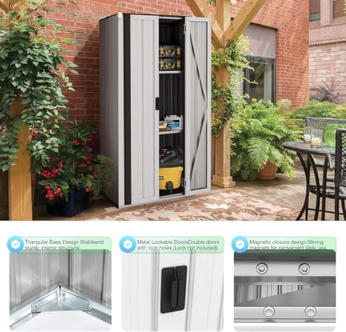 AECOJOY Outdoor Storage Cabinet Waterproof, 70" Vertical Tall with Base - Image 4