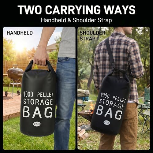 2 Pack 22LB Waterproof Wood Pellet Storage Bags with Handles - Image 6