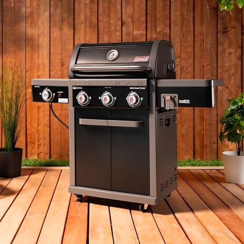 Coleman Revolution 3-Burner Gas Grill with Side Burner, Convertible Propane to Natural Gas, 45,000 + 13,000 BTU, 650 sq in, Outdoor BBQ Grill - Image 2